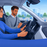 Évaluation préalable auto-école à Lille avec moniteur dans une voiture-école