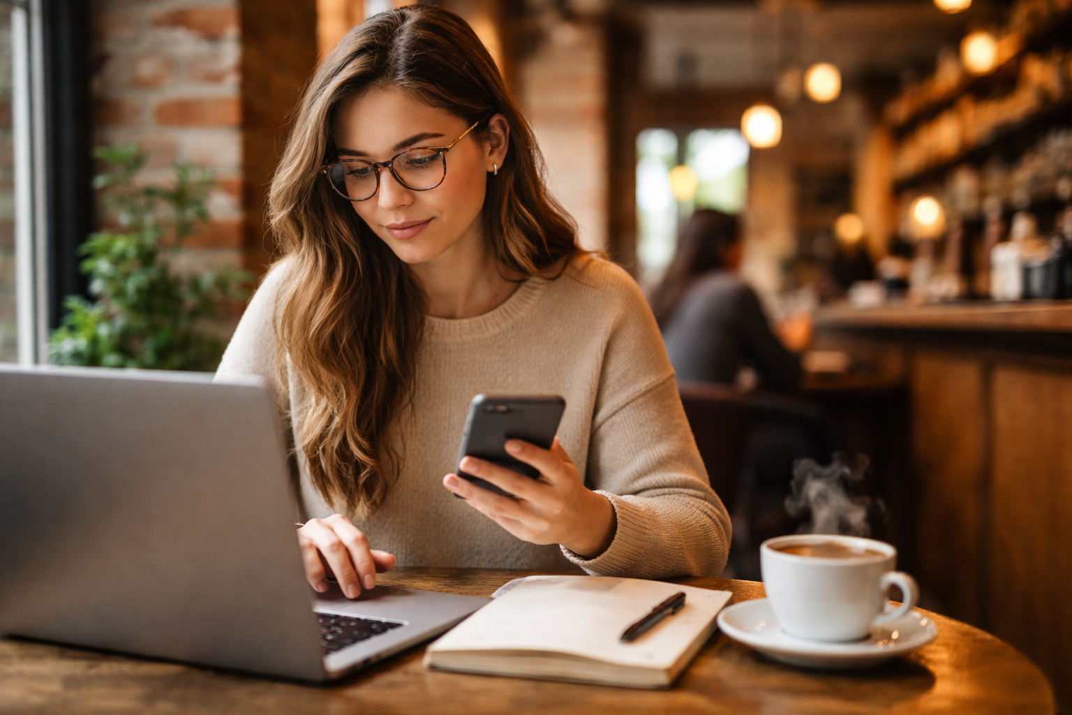 Jeune femme comparant les auto-écoles de Lille sur son ordinateur